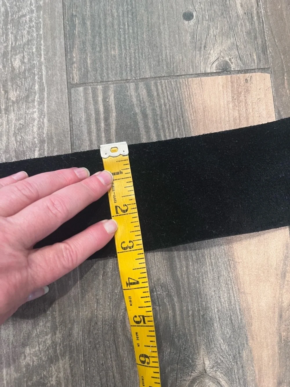 JOED By J. Urbina Genuine Vintage Bison Black Signed Wide Leather Belt Sz 36